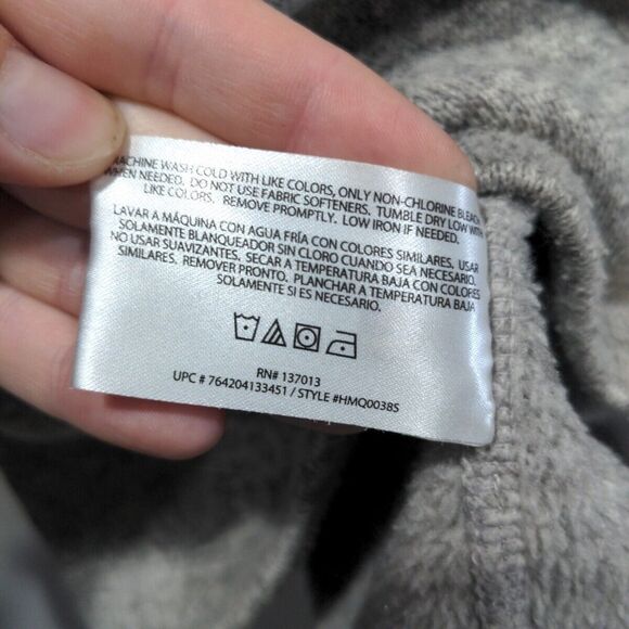 Woolrich Mens 1/4 Zip LS Fleece Pullover Sweater Size Large Gray Casual Pocket - Picture 7 of 11